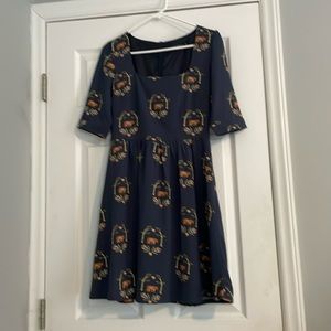 Blue A line Sugarhill boutique dress with bears